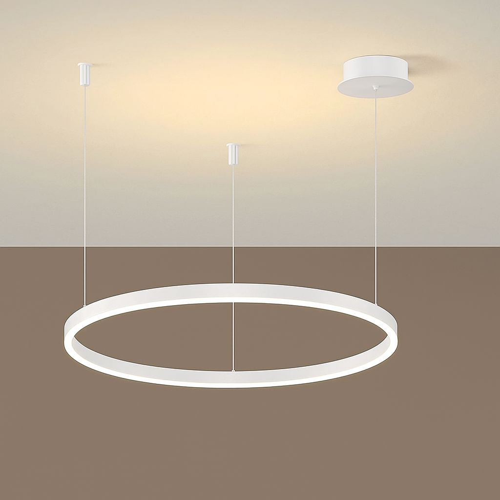 Modern LED Ring Chandelier – Adjustable Luxury Circular Pendant Light