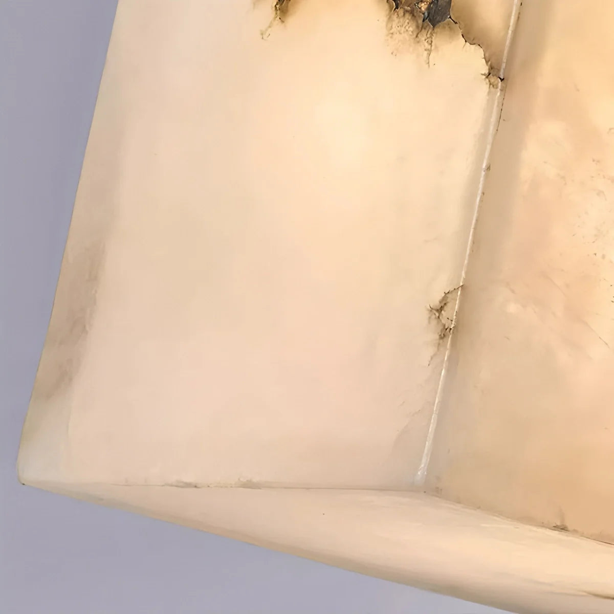 Square Alabaster Wall Sconce for Living Room