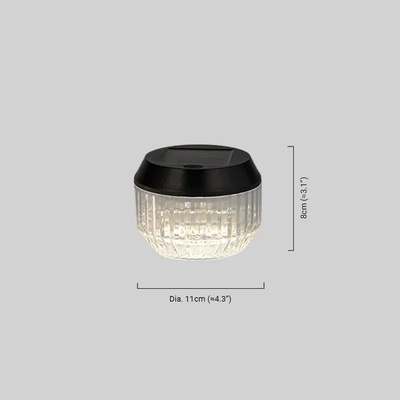 Irondale Modern Solar Pathway Lights - Black Acrylic Outdoor Lighting for Garden