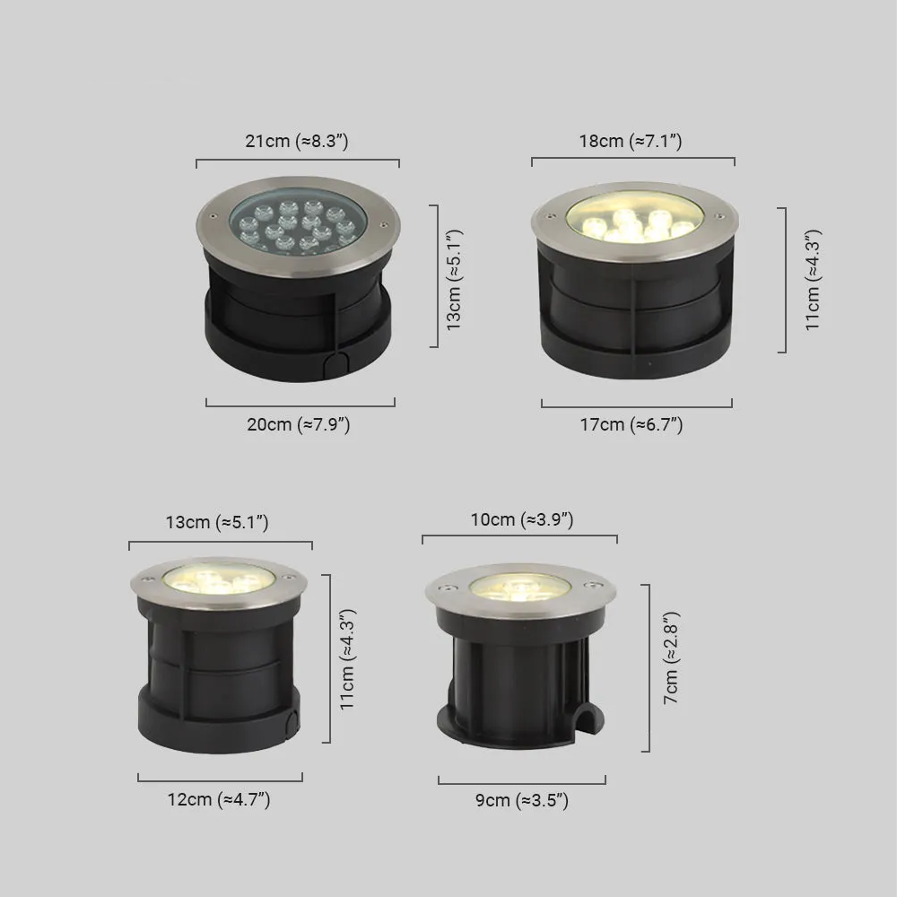 Irondale Minimalist Column Deck Step Light – Black Metal/Glass for Outdoor