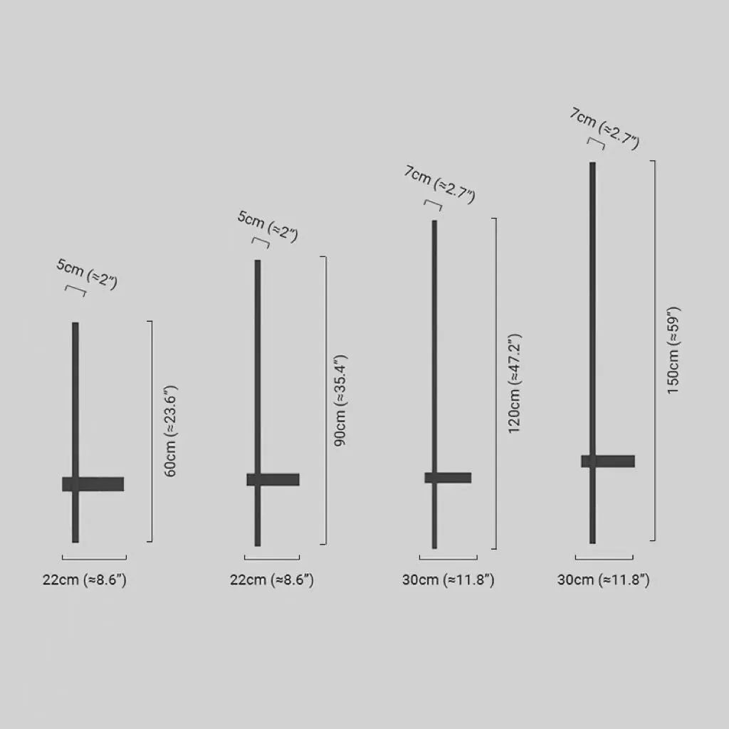 Arcato Modern Linear LED Wall Lamp – Black Solar & Sensor Light Outdoor