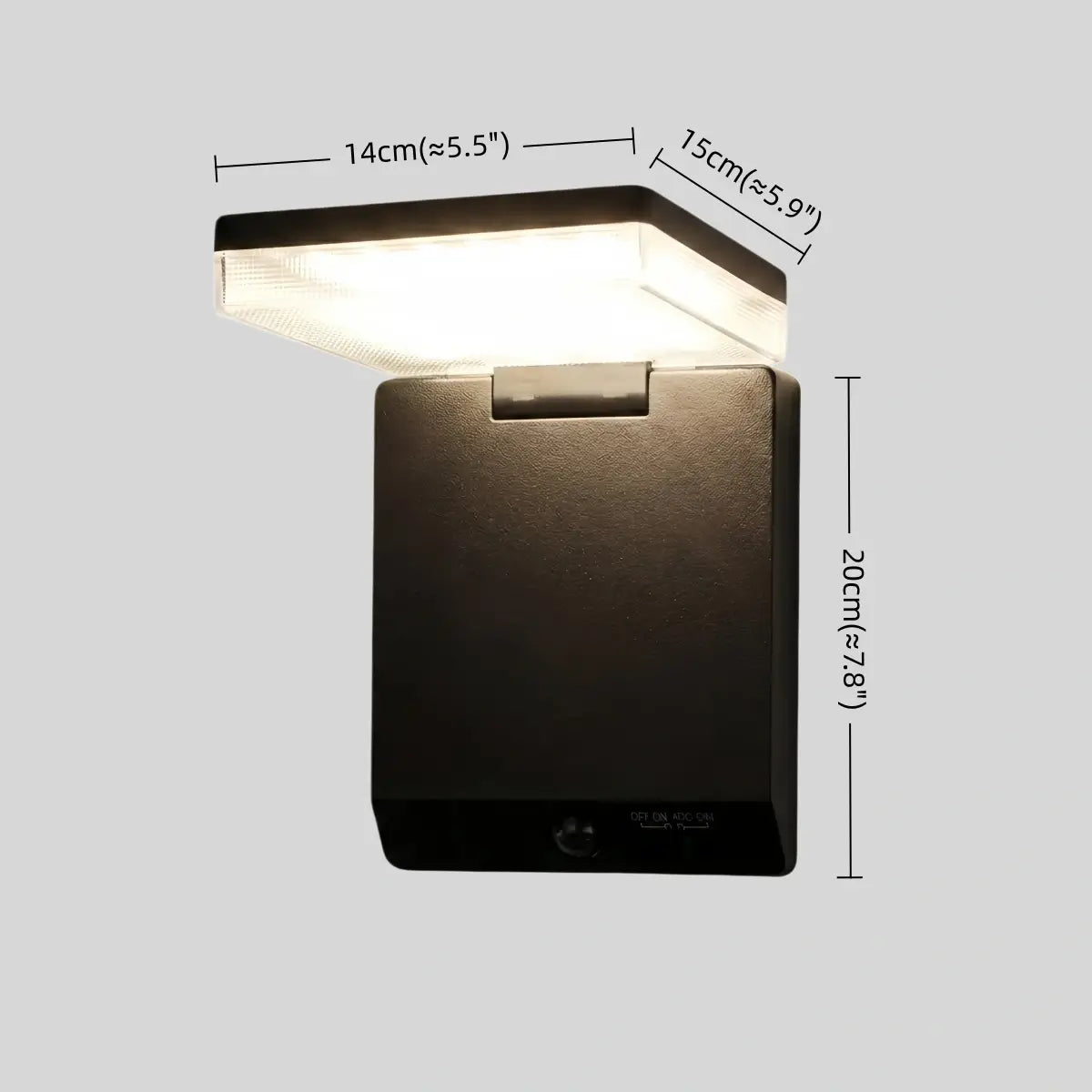 Arcato Modern Solar Outdoor Wall Lamp Acrylic with Motion Sensor (Waterproof)