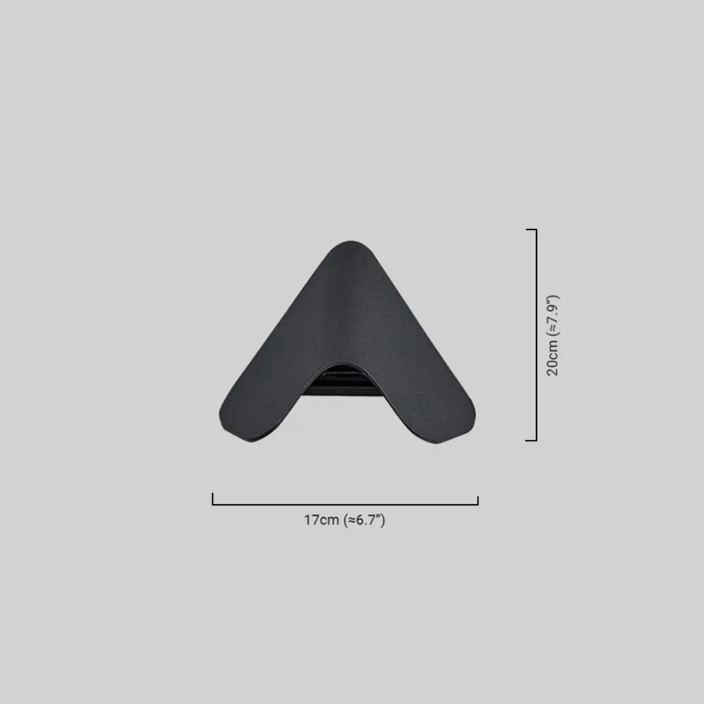 Arcato Modern Triangle Wall Lamp - Black/White Metal Outdoor Light for Garden