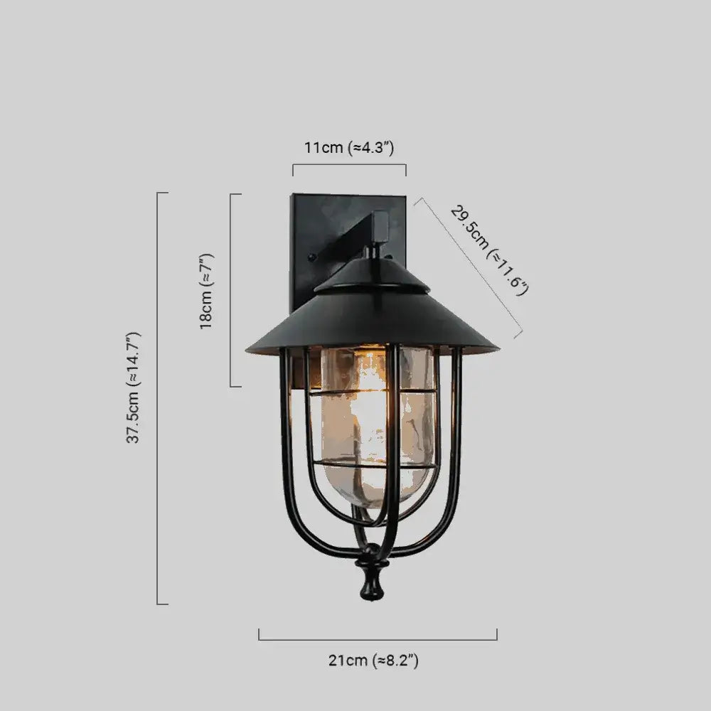 Irondale Industrial Outdoor Wall Lamp - Waterproof light for Garden