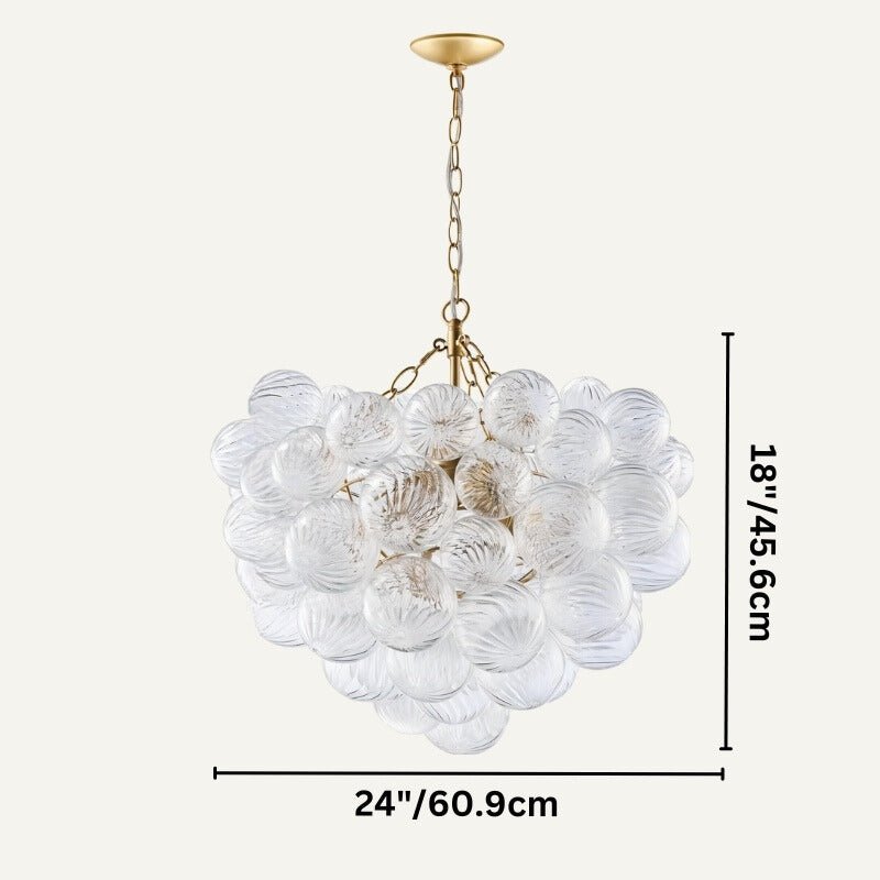 nuvlight Blisal Modernist Textured Glass Globe Flush Mount