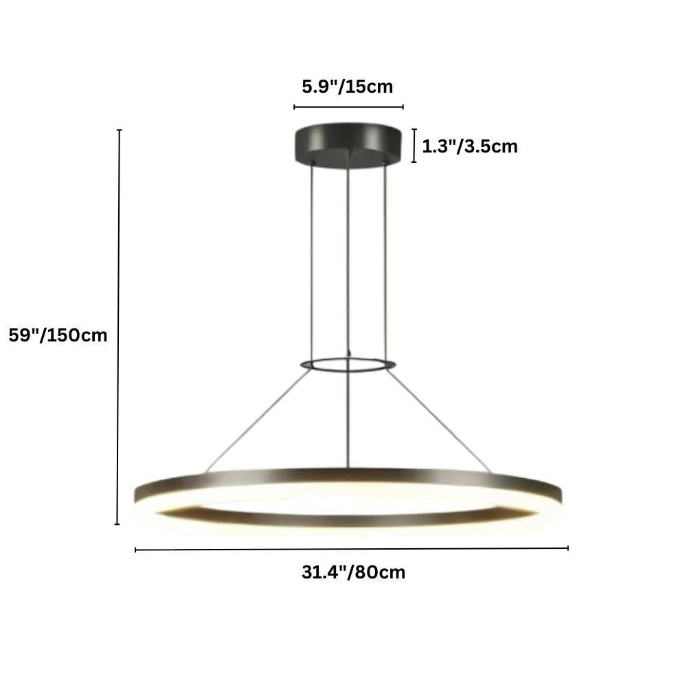 nuvlight Calve Architectural Minimalist Halo Chandelier