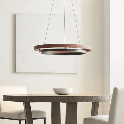Haloa Minimalist Ring Pendant - Modern LED Circular Chandelier for Living Room & Foyer
