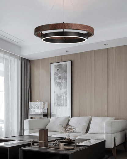 Haloa Minimalist Ring Pendant - Modern LED Circular Chandelier for Living Room & Foyer