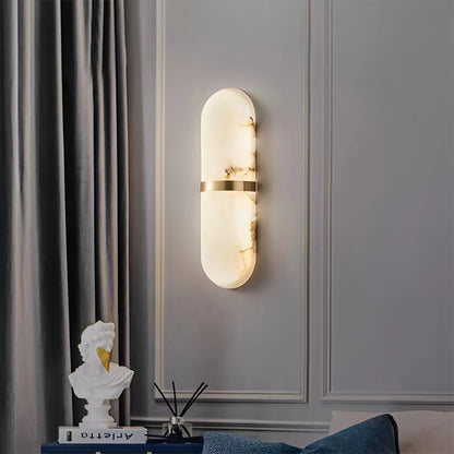 Nuvlight-All copper natural marble wall lamp