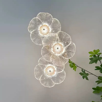 Elowen Cascading Glass Flower Wall Light