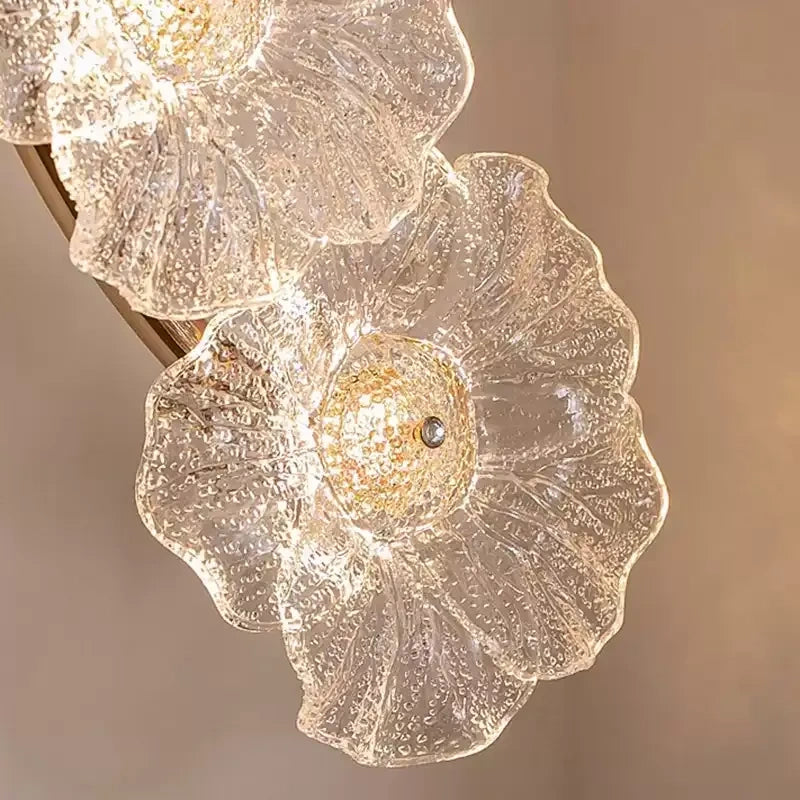Elowen Cascading Glass Flower Wall Light