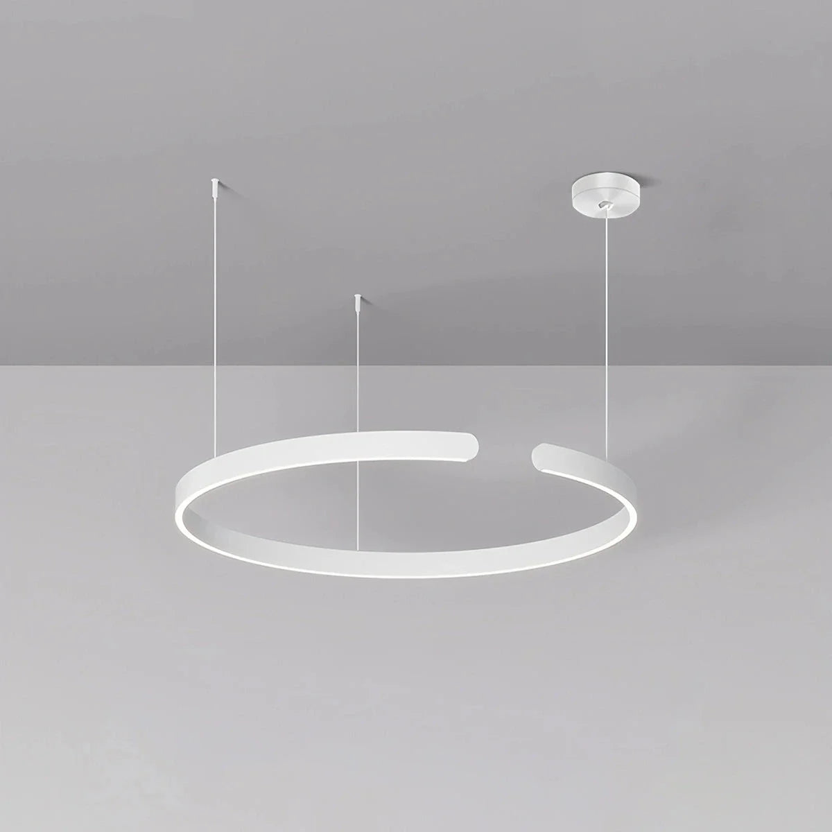 Nuvlight Modern Ring LED Chandelier for Living Room White