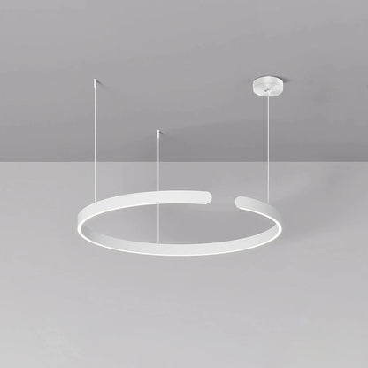 Nuvlight Modern Ring LED Chandelier for Living Room White