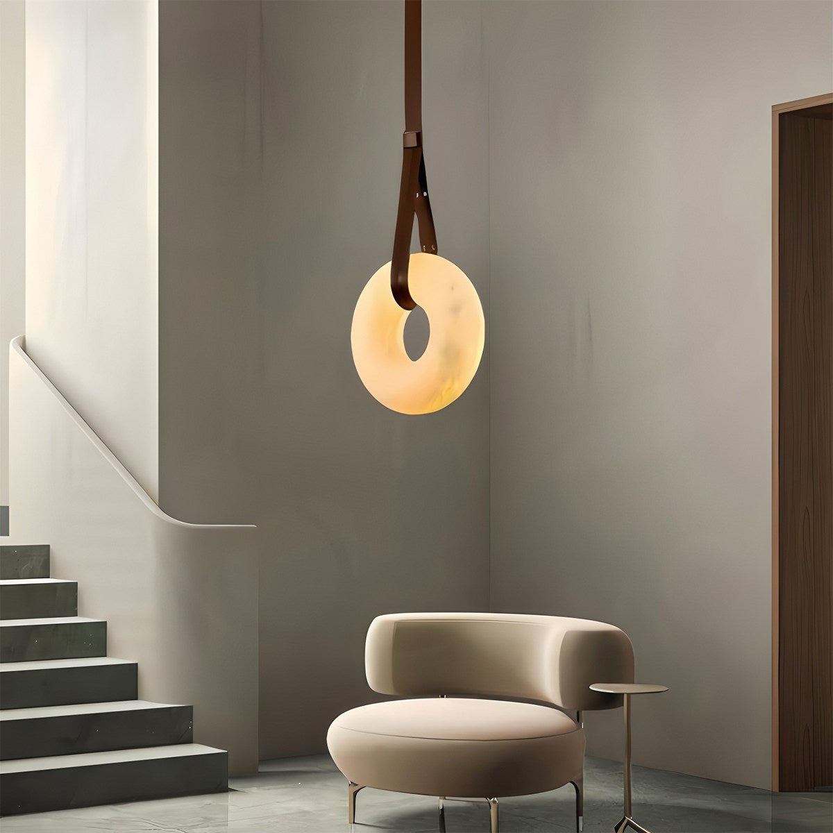 Aktis Alabaster Pendant Light