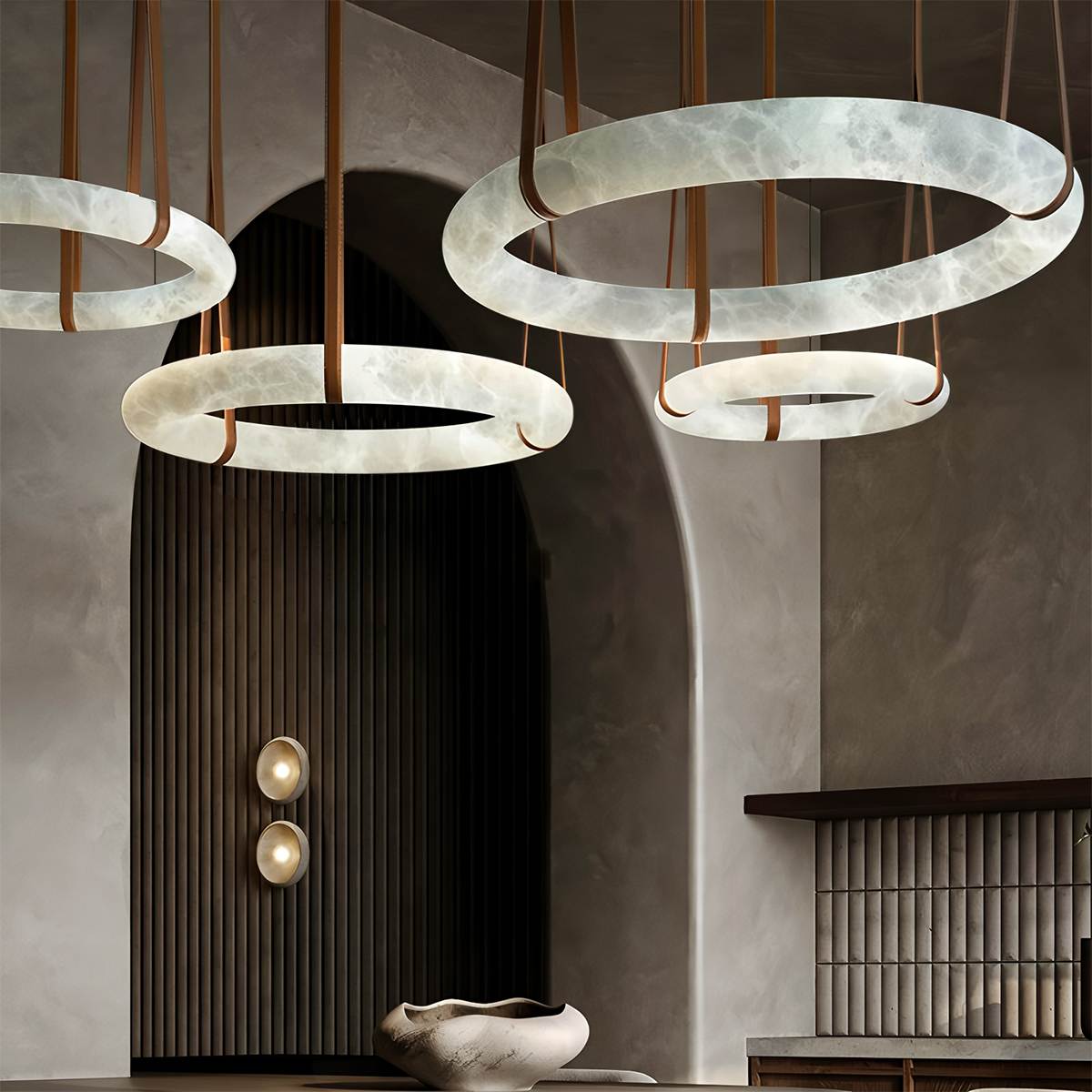 Aktis Alabaster Pendant Light