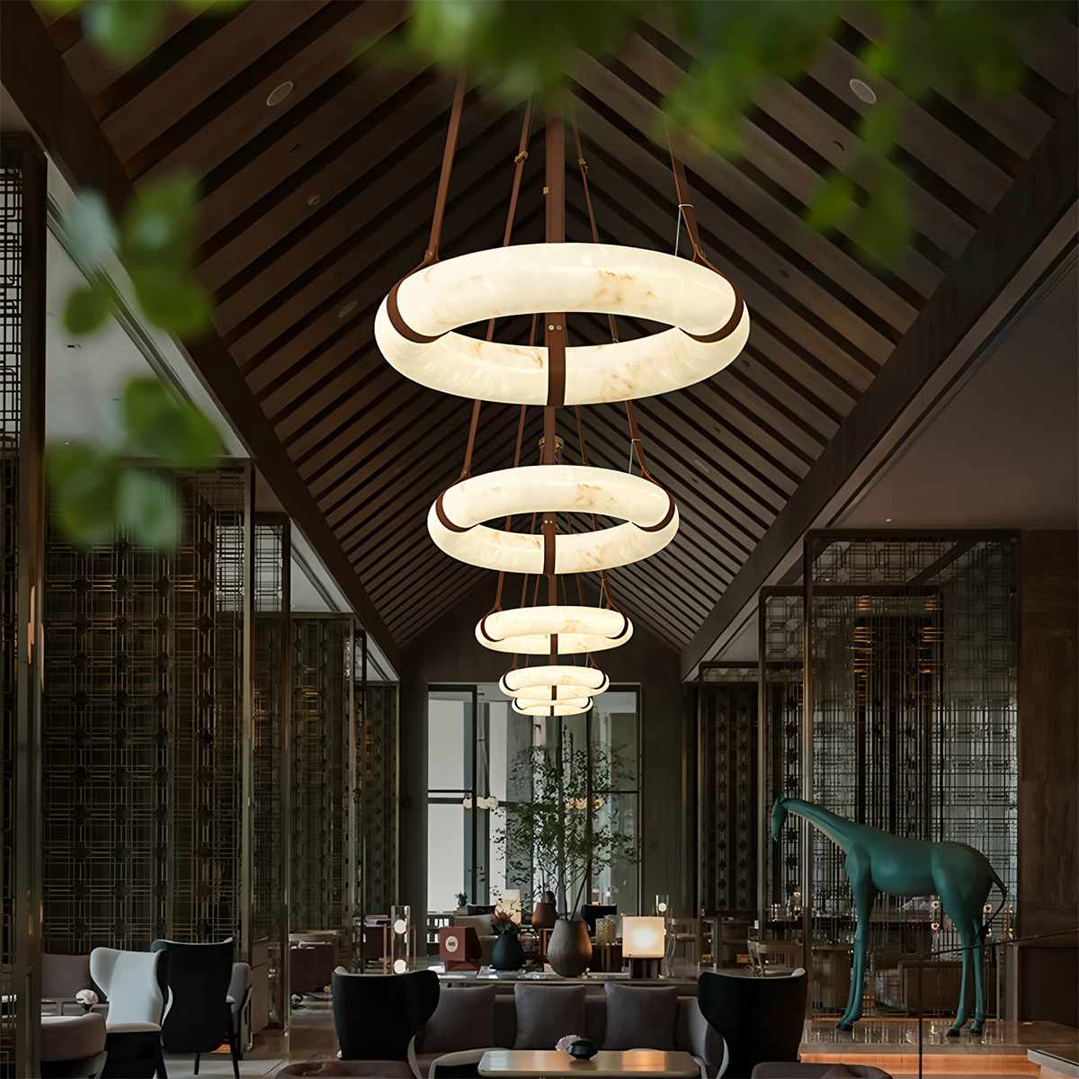 Aktis Alabaster Pendant Light