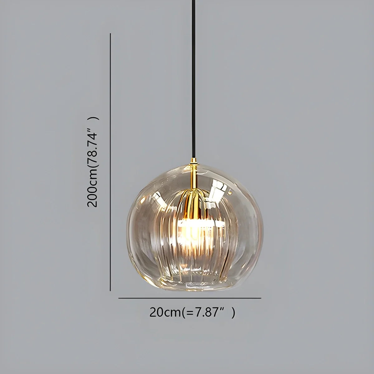 Nuvlight Nordic Glass Globe Pendant Light
