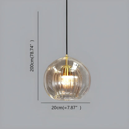 Nuvlight Nordic Glass Globe Pendant Light