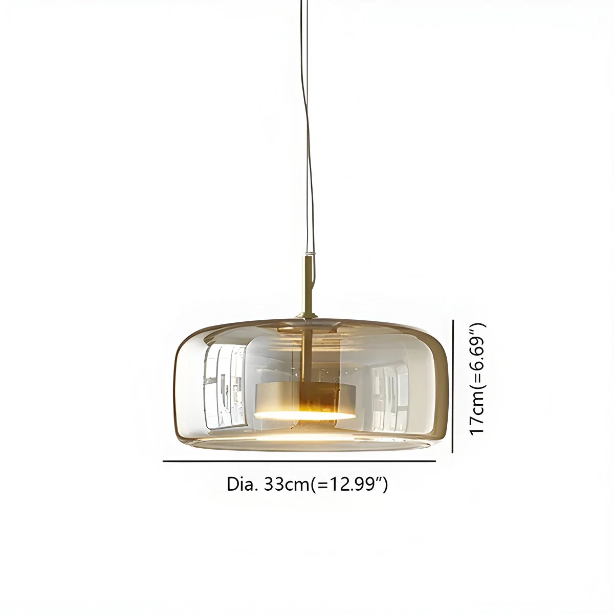 Glass Globe Pendant Light for Dining Room