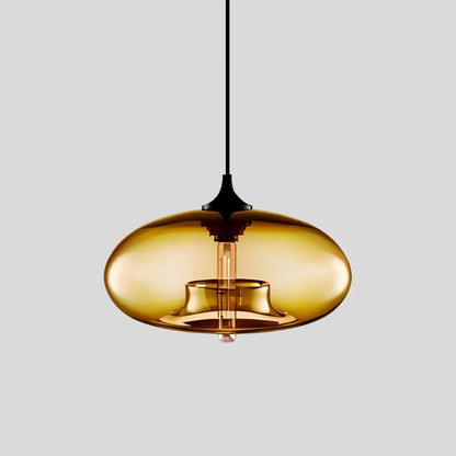  Colorful Glass Pendant Light for Dining Area Amber D28cm / 11.02″