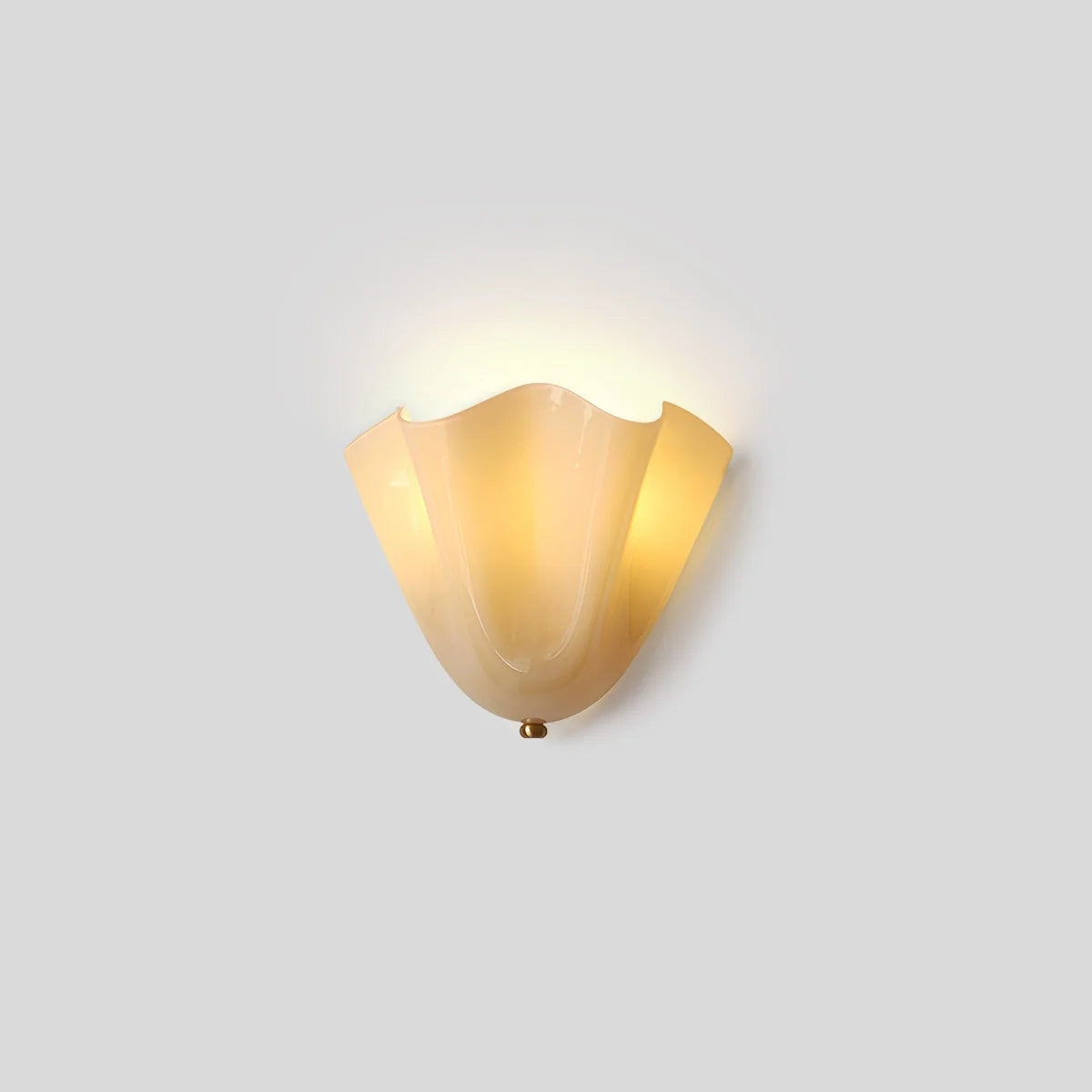 Nuvlight Vintage Flower Colored Glass Wall Lamp Beige Warm Light