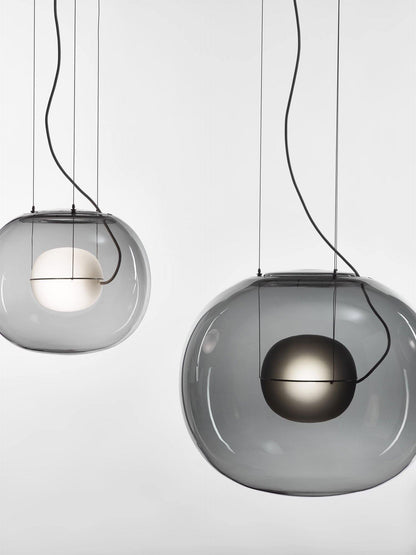 Glass Globe Pendant Light for Living Room and Foyer