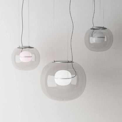 Glass Globe Pendant Light for Living Room and Foyer