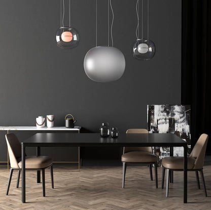 Glass Globe Pendant Light for Living Room and Foyer