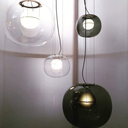 Glass Globe Pendant Light for Living Room and Foyer