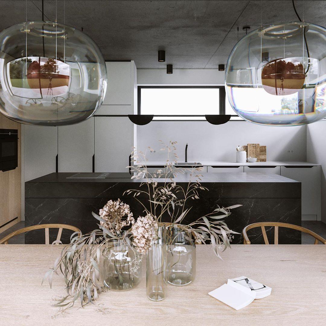 Glass Globe Pendant Light for Living Room and Foyer
