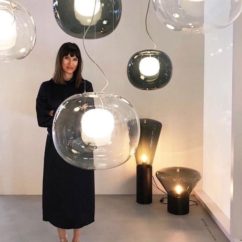 Glass Globe Pendant Light for Living Room and Foyer