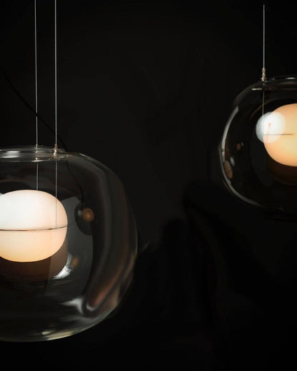 Glass Globe Pendant Light for Living Room and Foyer