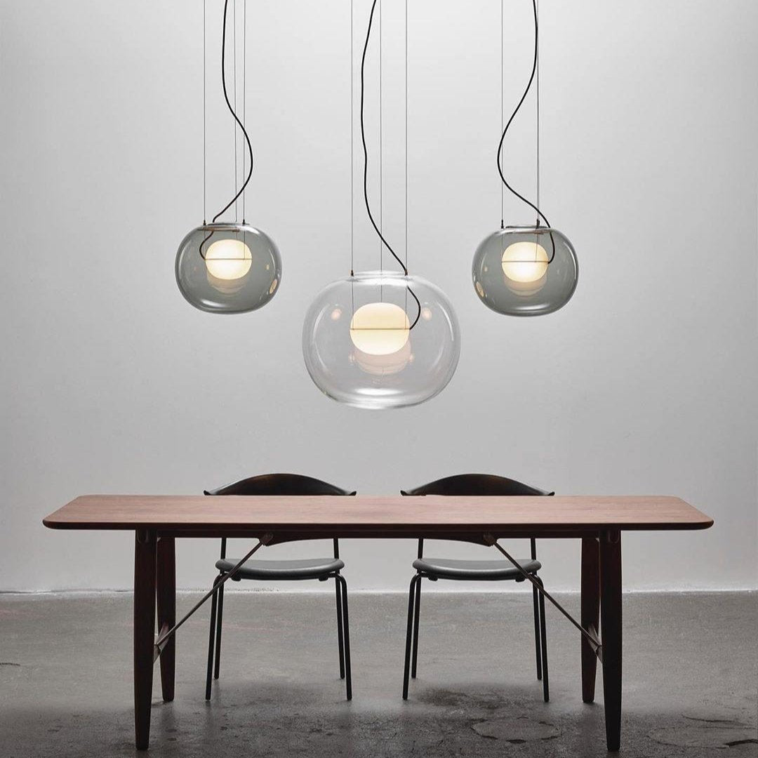 Glass Globe Pendant Light for Living Room and Foyer