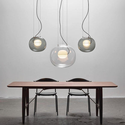 Glass Globe Pendant Light for Living Room and Foyer