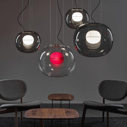 Glass Globe Pendant Light for Living Room and Foyer