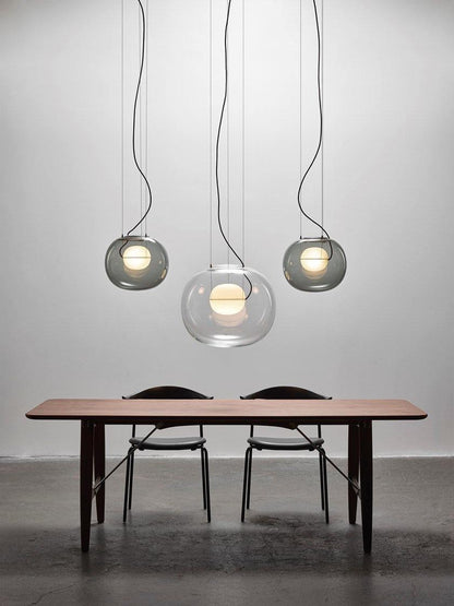 Glass Globe Pendant Light for Living Room and Foyer