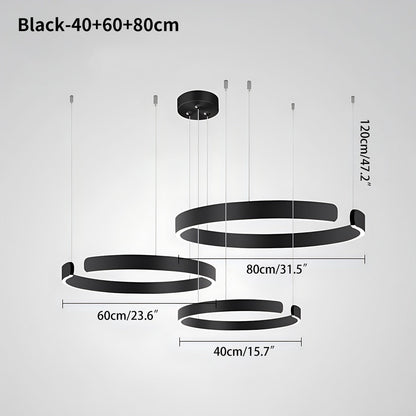 LED Ring Chandelier for Living Room and Office