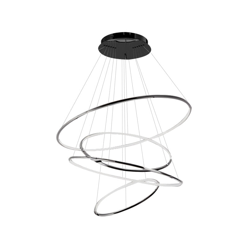 Tiered Ring Chandelier for Foyer and High Ceiling