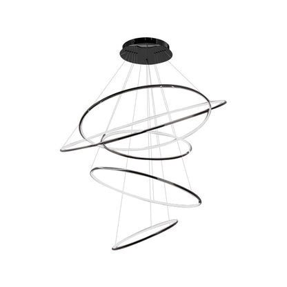 Tiered Ring Chandelier for Foyer and High Ceiling