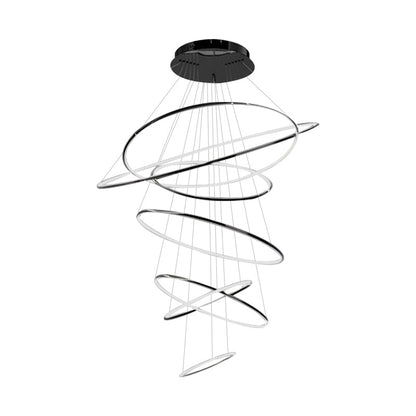 Tiered Ring Chandelier for Foyer and High Ceiling