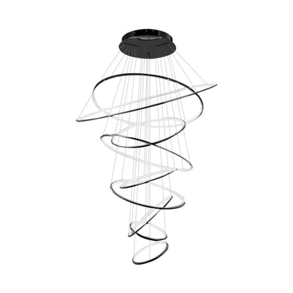 Tiered Ring Chandelier for Foyer and High Ceiling