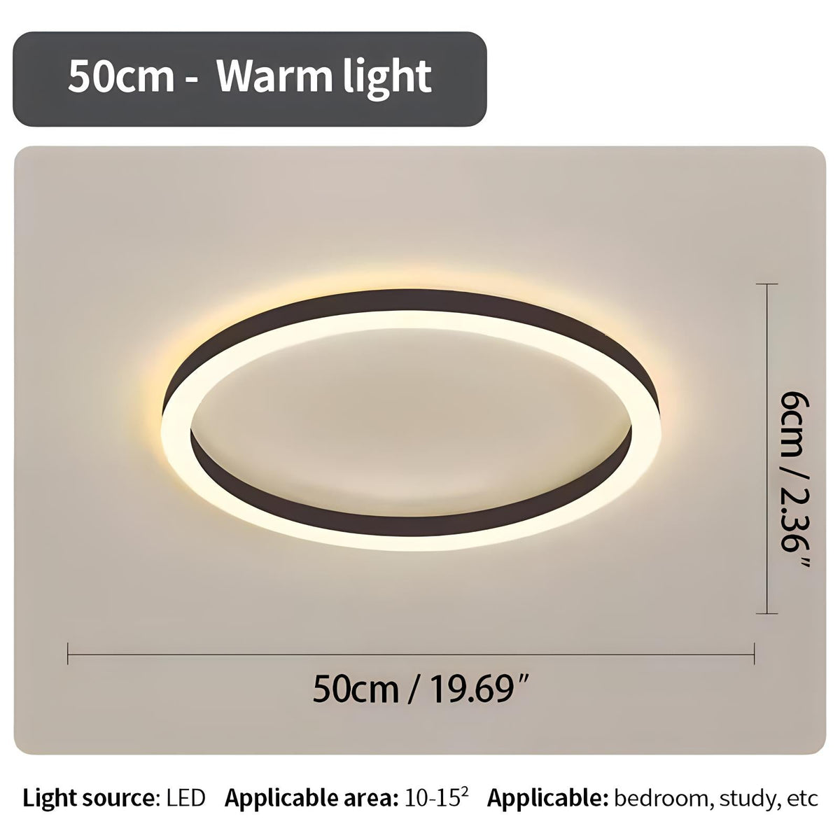 LED Flush Mount Ceiling Light for Bedroom