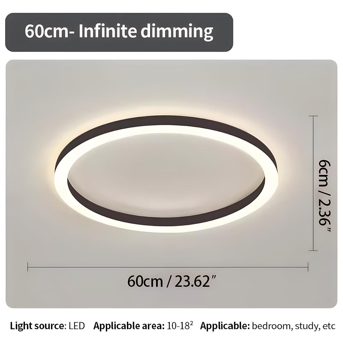 LED Flush Mount Ceiling Light for Bedroom