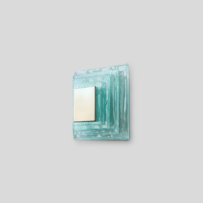 Water Ripple Glass Wall Sconce for Bedroom and Hallway