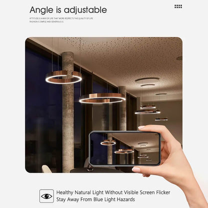 LED Ring Chandelier for Living Room and Office