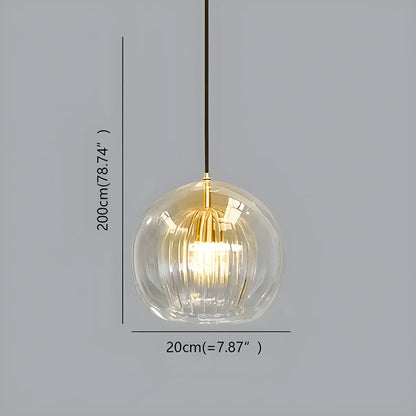 Nuvlight Nordic Glass Globe Pendant Light