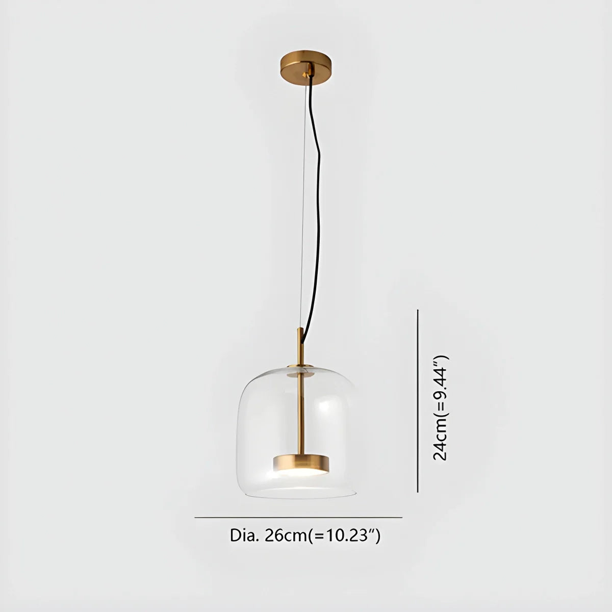 Glass Globe Pendant Light for Dining Room