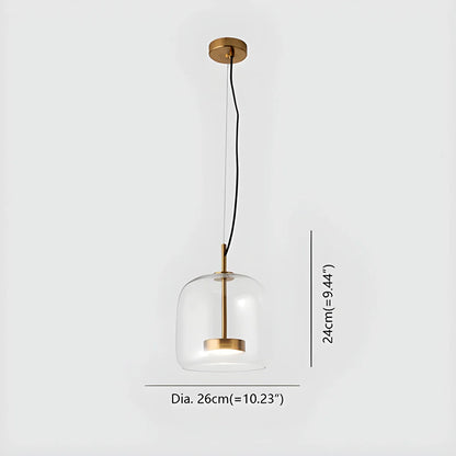 Glass Globe Pendant Light for Dining Room