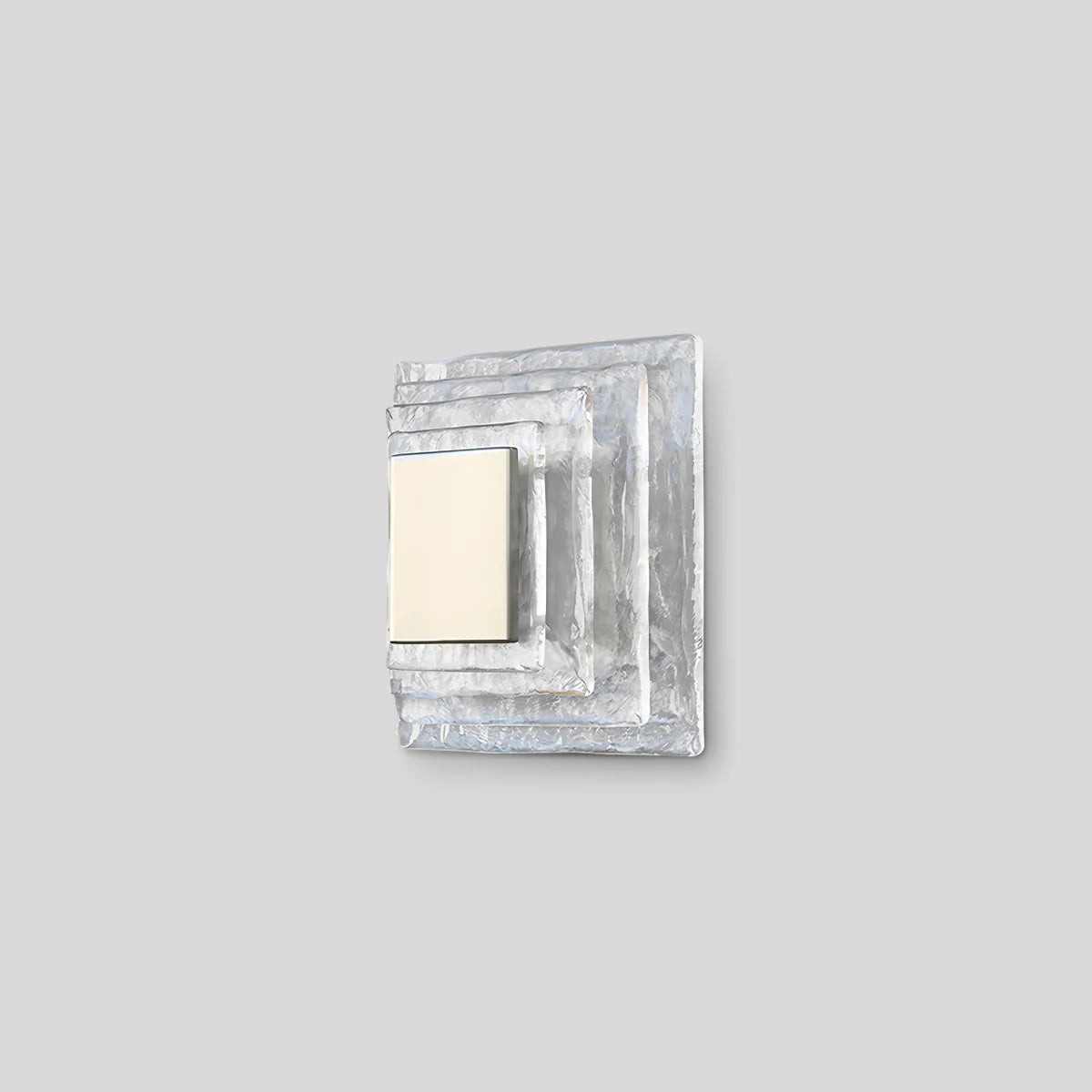 NuvlightItaly Murano Water Ripple Glass Wall Lamp Clear Wiring Style Warm Light