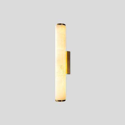 Nuvlight Modern Cylindrical Spanish Alabaster Wall Sconce Gold